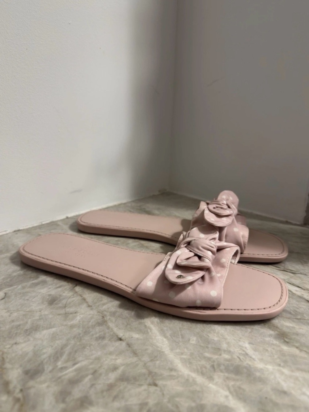 kate spade Light Pink Knot Bow Slide Sandals - Picture 3 of 6